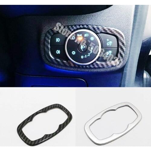 ABS Matte/Carbon fibre For Ford Transit 2020 2021 accessories Car Headlamps Adjustment Switch Cover Trim Sticker Car Styling