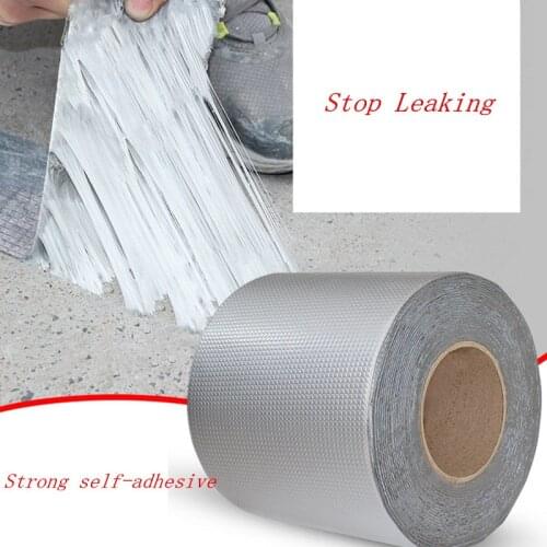 Custom Aluminum Foil Butyl waterproof tape pipeline Wall Crack Roof Duct Repair Adhesive Tape Heat-resistant waterproof tape 5M