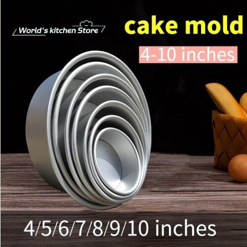 Aluminum Alloy Die Round 4/5/6/7/8/9/10 Inch Cake Mold Cake Template Baking Dish Baking Mould Pan Pattern Bakeware Tool cozinha