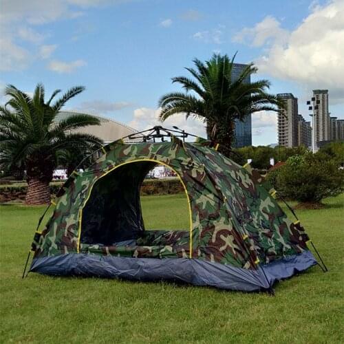 Single Person Outdoor Camouflage Ultralight Fishing Thick Warm Rain Automatic Camping Cycling Tent