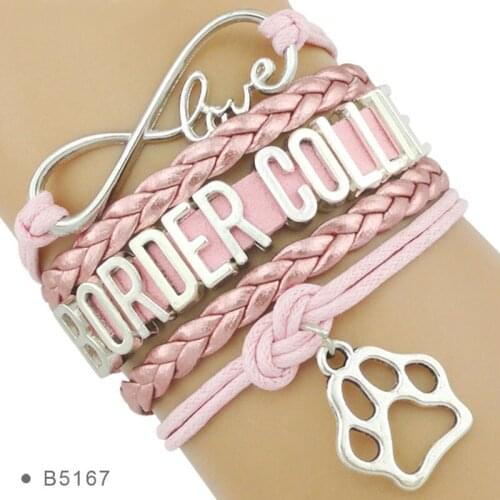 Love Doggie Dog Person Lover Paw Print Dog Mom King Charles Beagle Border Collie Frenchie Labrador Mom Bracelets for Wom