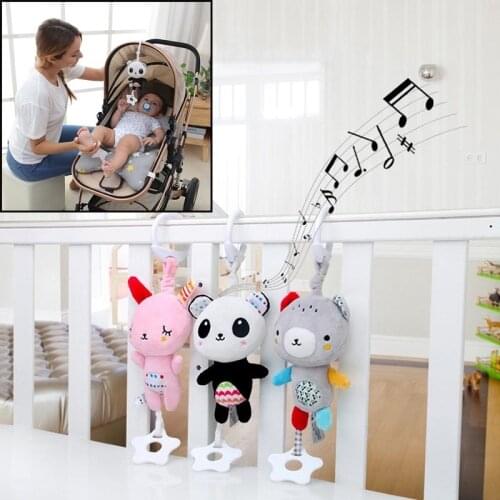 Baby Rattles Mobiles Toddler Toys Bed Hanging Toys For Newborn Baby Soft Bed Bell Animal Musical Montessori Mobile Rattles Gift