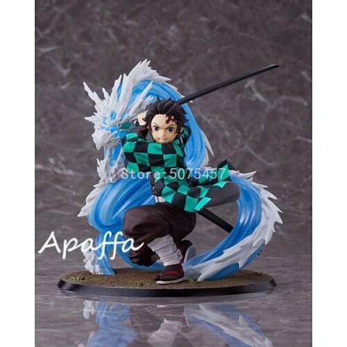 24cm Kimetsu no Yaiba Demon Slayer Anime Figure Kamado Tanjirou 1/8 Scale PVC Action Figure Kamado Nezuko Figurine Model Toys