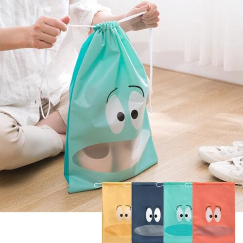 1pc Waterproofing Cartoon Animals Printed Storage Bags Baby Clothing Kids Toys Organizer Drawstring Cosmetic Candy Pouch Bags U3