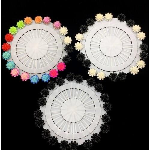 Hijab Pins For Scarf 20pcs/lot Flower Crystal Brooch For Women Scarf Clips Mixed Color Wholesale