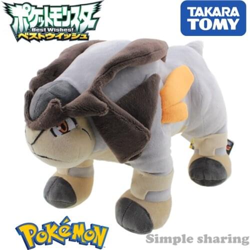 Takara Tomy Pokemon Best Wishes Neat Plush Terracion Puppets Hot Pop Baby Toys Funny Magic Kids Doll Anime Figure Bauble