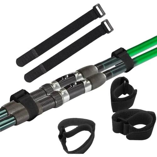 5pcs Fishing Rod Tie Holder Strap Suspenders Fastener Hook Loop Ties Belt Fishing Rod Strapping Wrap Band Fishing Tools 20*2cm