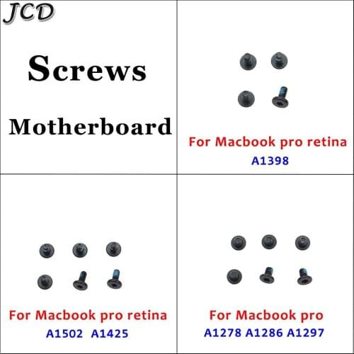 JCD 1set Logic Board Motherboard Screws for MacBook Pro Retina A1398 A1502 A1425 for Macbook pro A1278 1286 1297 Repair parts