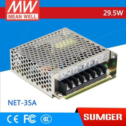 MEAN WELL original NET-35A 30W +5V 4A +12V 1.5A -5V 0.5A Triple Output Switching Power Supply AC-DC 3 Way
