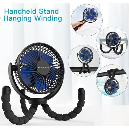 Mini Handheld Personal Portable Fan Ventilateur Portable USB Battery Powered Fan Clip Stand Table Bed Bike Car Air Conditioning