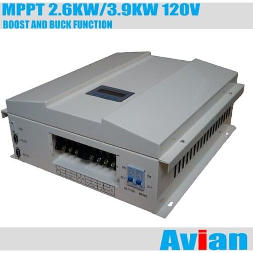MPPT 2.6KW 3.9KW 120V Wind Solar Hybrid Controller CE Approved Free Software with Boost and Buck Function RS232 Communcation