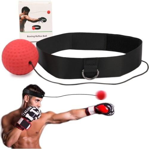 Boxing Reflex Ball with Headband Fitness for Reaction Agility Punching Speed Hand Eye Coordination Sports Thai Sanda Training