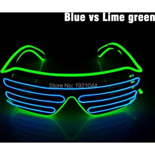 New Cold Light Party Decoration Powered By DC-3V Steady on EL Wire Lemon Green and Blue Glasses Tube Rope Flexible Neon