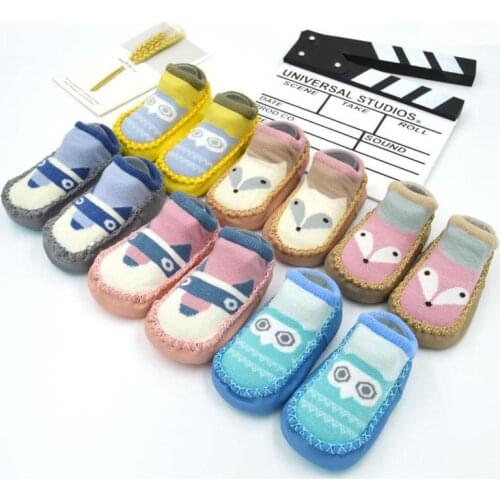 Infant Baby Socks with Rubber Soles Newborn Baby Girls Boys Shoes Baby Floor Socks Anti Slip Soft Sock Shoes Spring Autumn
