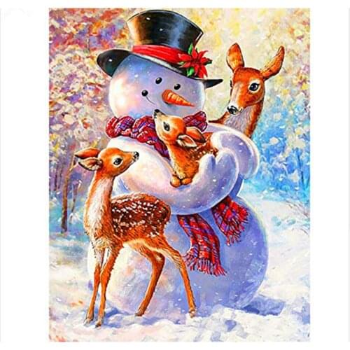 Full Square/Round Drill 5D DIY Diamond Painting "Christmas Snowman deer" Embroidery Cross Stitch 5D Decor