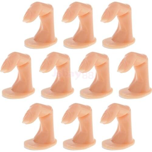 10 pcs/set Professional Nail Practice Hand Finger Plastic Model for Hand Manicure Nail Art Training Beginners Trainers Tools