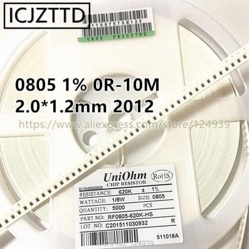 RF0805 1% 0805 1/8W 0.125W 110K 120K 130K 150K 160K 180K 200K 220K 240K 270K 300K 330K 360K 390K 430K 470K 510K 560K 620K 680K