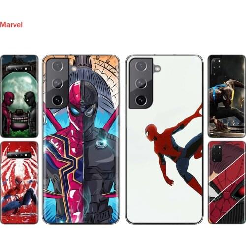 Silicone Cover The Spiderman Marvel For Samsung Galaxy S21 S20 FE Ultra S10 S10E Lite S9 S8 S7 S6 Plus Phone Case