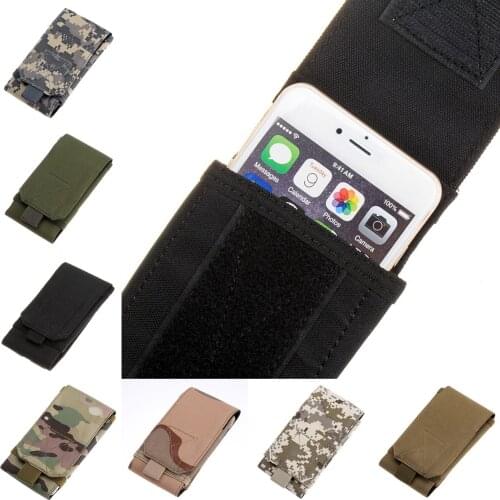 Tactical Molle Outdoor Army Style Hook Loop Belt Pouch Carry Mobile Phone Cover Case S5 Nylon