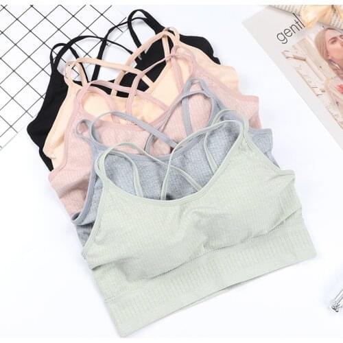 Top Bra Set Lace Cotton Letters Sport Indoor Wear Sports Bras Underwear Women For Gym Fitness Tops
