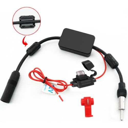 Universal Car FM-AM Radio Aerials Antenna Signal Amplifier Booster Anti-interference Metal Radio Auto FM Automobile Parts GRA002