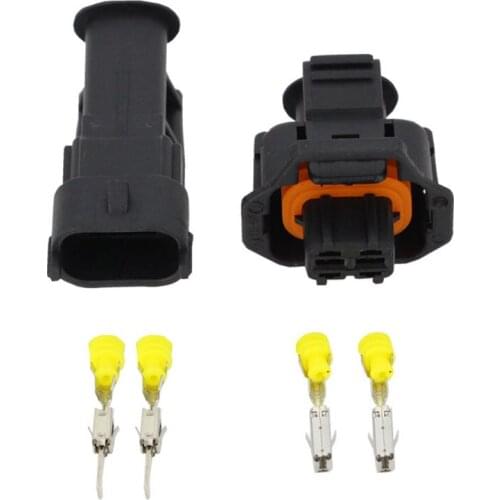 2 Pin DJB7029Y-3.5-11/21 Female and Male 3.5mm Auto Sensor Plug Waterproof Electrical Wire Connector