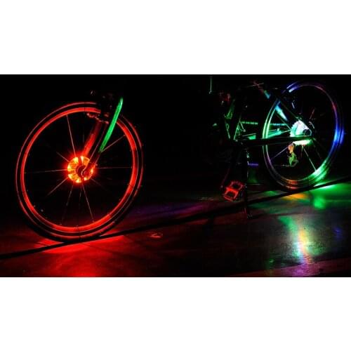 Mingku USB Charging Waterproof Cycling Hubs Light Bike LED Wheel Lamp Front Rear Spoke Decoration Warning Bicycle Cycling Light
