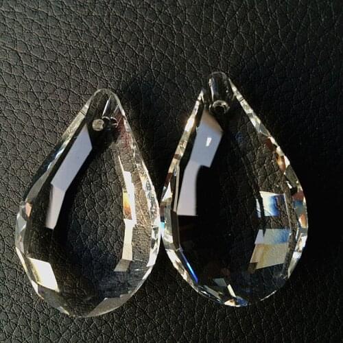 Top Quality 144pcs/lot 50mm Clear Crystal Chandelier Parts Crystal Glass Hanging Drops, Lighting Prisms DIY Suncatcher Pendants