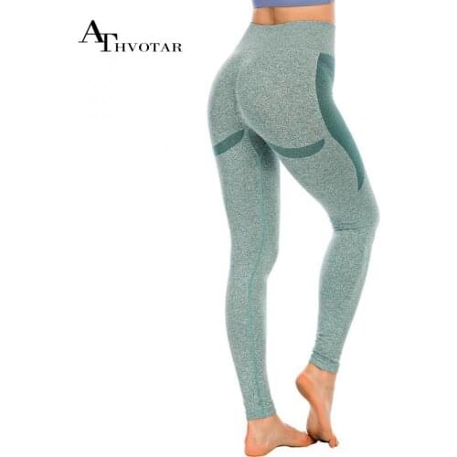 ATHVOTAR High Waist Yoga Fitness Sport Leggings Women Workout Outdoors Leggings Woman Leggins Gym Fitness Yoga Pants