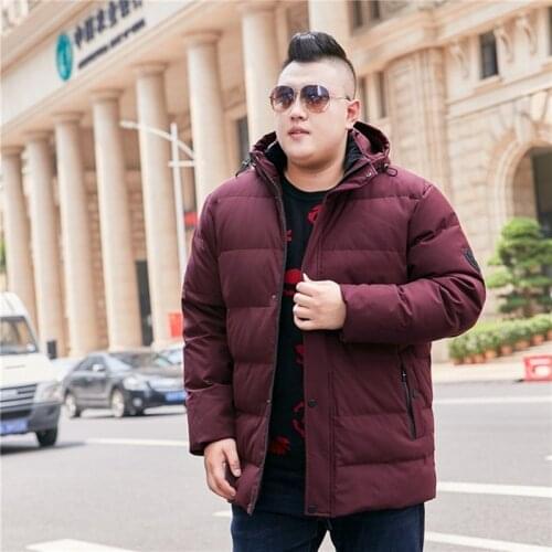 Winter new hooded down oversized people Large plus size mens 8XL jacket warm thick 7xl