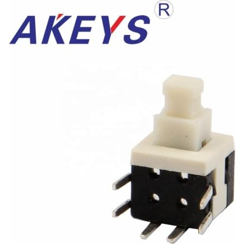 10PCS Kft-5.8 5.8x5.8mm Tactile Push Button Switch Latching side 6Pin high head Latching switch