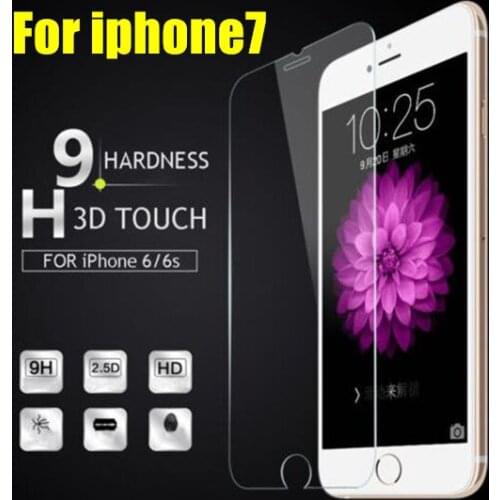 100pcs 0.3mm 2.5d 9H For iPhone 7 Tempered Glass Film For Iphone7 plus Glass Screen Transparent Toughened Screen Protector