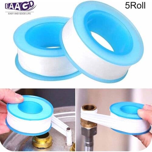 5 Roll PTFE Thread Seal Tape for Plumbers Plumbers PTFE Pipe Sealant Tape Flex Seal Tape Waterproof