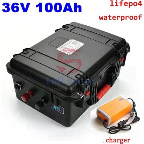 36v Lifepo4 battery 100ah 36v lifepo4 waterproof lithium battery pack 36v 100ah battery for boat propeller/motor,solar energy