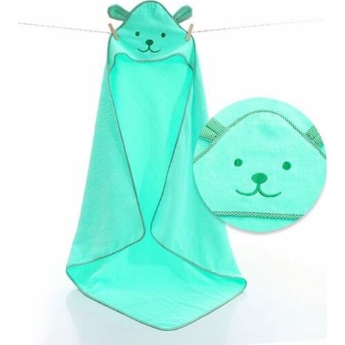 New Baby Towel Newborn Bath Comfortable Soft Baby Hooded Bathrobe Cute Animal Beach Cotton Towel Kids Babies Blanket 90*90cm