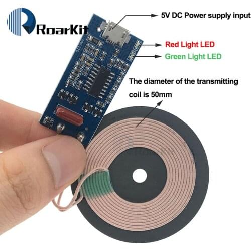 5V 1A wireless power supply charging 5W wireless charger transmitter universal quick charge DIY Kit Micro USB Charging Coil