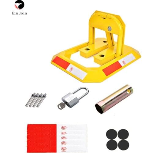 Private parking space Octagon Yellow Steel Manual Parking Lock for Parking Lot Not hurt the car Protect your parking space