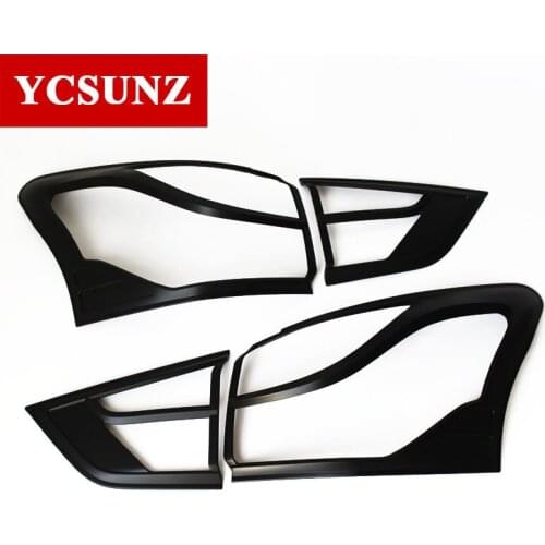 2016 black tail lights cover For Isuzu mux 2014 Accessories car styling Trim For Isuzu mu-x 2013 2015 Exterior Parts Ycsunz
