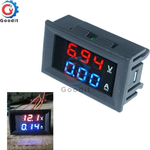 0.28”/0.36”/0.56” LED Digital Voltmeter Ammeter Car Motocycle Voltage Current Meter Volt Detector Tester Monitor Panel Red