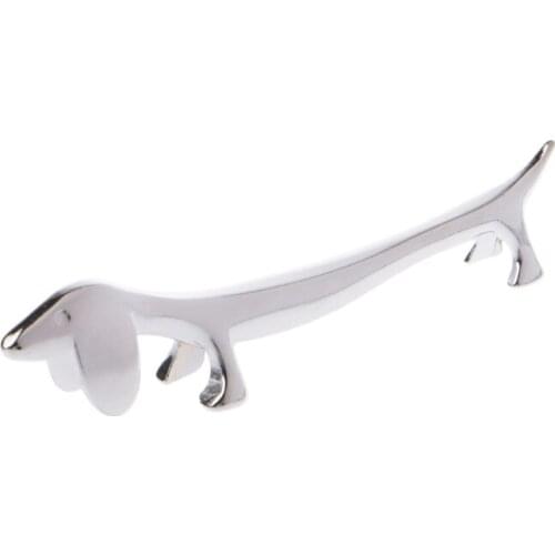 Lovely Little Dog Chopsticks Holder Rest Metal Craft Stainless Steel Decoration