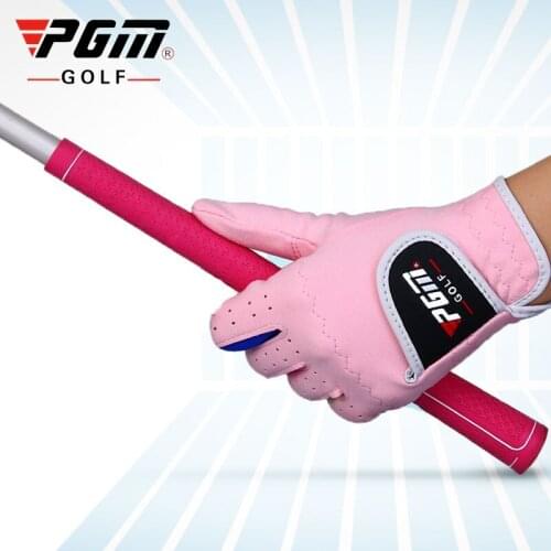 Pgm Children Girls Soft Golf Gloves Boys Left Hand And Right Hand Sports Gloves Kids Breathable Golf Gloves Mittens D0020