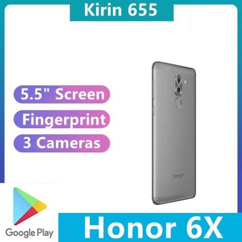 DHL Fast Delivery Honor 6X 4G LTE Android Phone 5.5" Full Screen 1920x1080 Kirin 655 12.0MP Dual Sim Fingerprint Playstore GPS