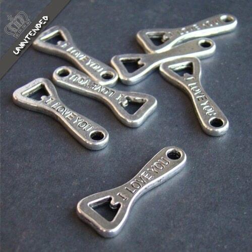 Diy accessories material silver vintage beer alloy pendant bracelet necklace pendant 28x10mm