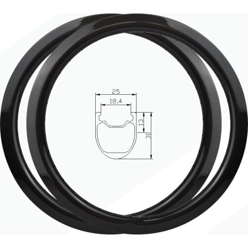 Wheel Rim 20 inch 30mm Depth 25mm Width Carbon Bicycle Wheel 20 Disc Brake Tubeless Ready 24/28/32/36 Holes Bike Rims 20 406