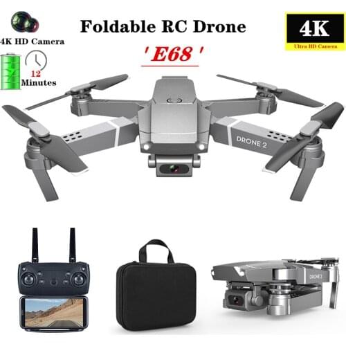 E68 Drone HD Wide Angle 4K WIFI 1080P FPV Drone Video Live Recording Quadcopter Height To Maintain Drone CameraVS E58 Drone