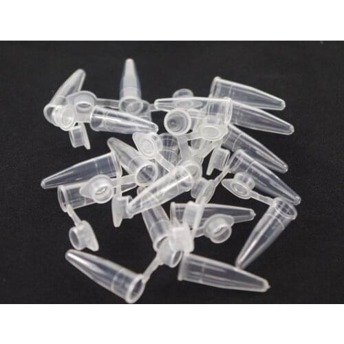 LOT100 0.2ml 0.5ml Lab Plastic Scale Centrifuge Tube V-bottom With Cap EP Tube PCR Tube Sample Specimen