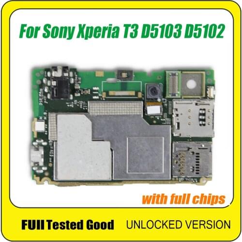 For Sony Xperia T3 D5103 D5102 Logic Board Good Working For Sony Xperia T3 D5103 D5102 Motherboard Good Tested Mainboard
