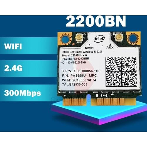 Mini PCI-e Wireless N 2200 For Intel Centrino 2200BNHMW 2200BN Wifi Wlan Card 300Mbps 802.11b/g/n WI-FI Adapter