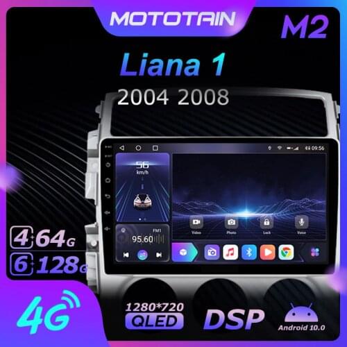 Mototain 6G+128G Android 10.0 Car Multimedia Radio Player for Suzuki Liana 1 2004 2008 Auto video Head Unit 4G LTE SPDIF