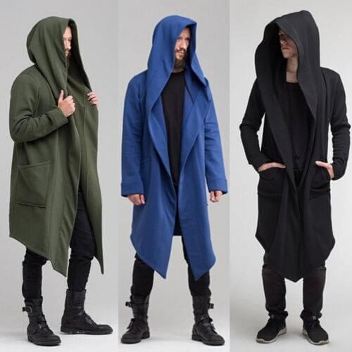 2019 Fashion Men Women Spring Cardigan Hoodie Warm Hooded Solid Coat Jacket Burning Man Costume Oversize
